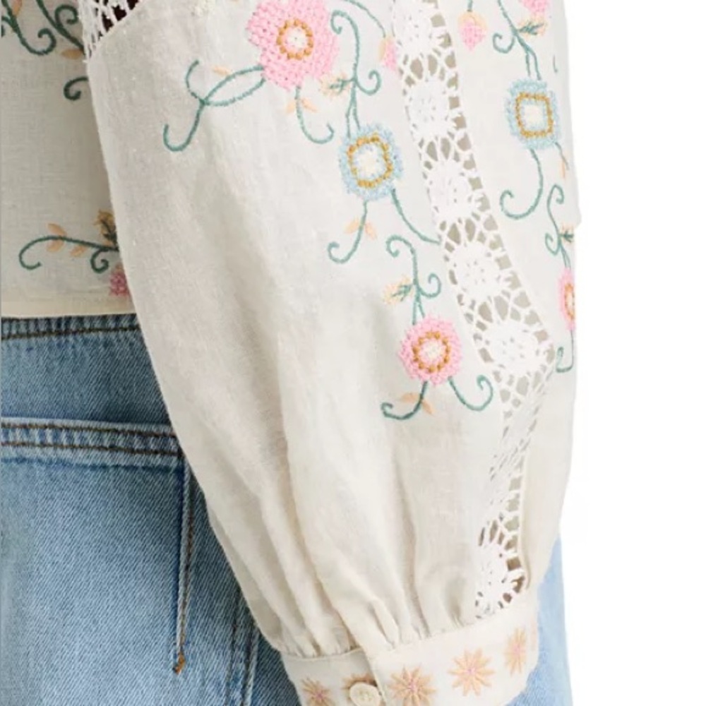 SEA Vesna Embroidered Blouse sz Small - Picture 4 of 6